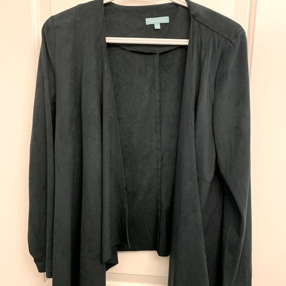 Anthropologie faux suede jacket/cardigan size M - Picture 1 of 2